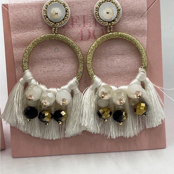 Stella and‎ Dot White Nakoma Chandelier Fringe Earrings - Picture 12 of 13